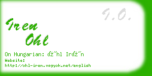 iren ohl business card